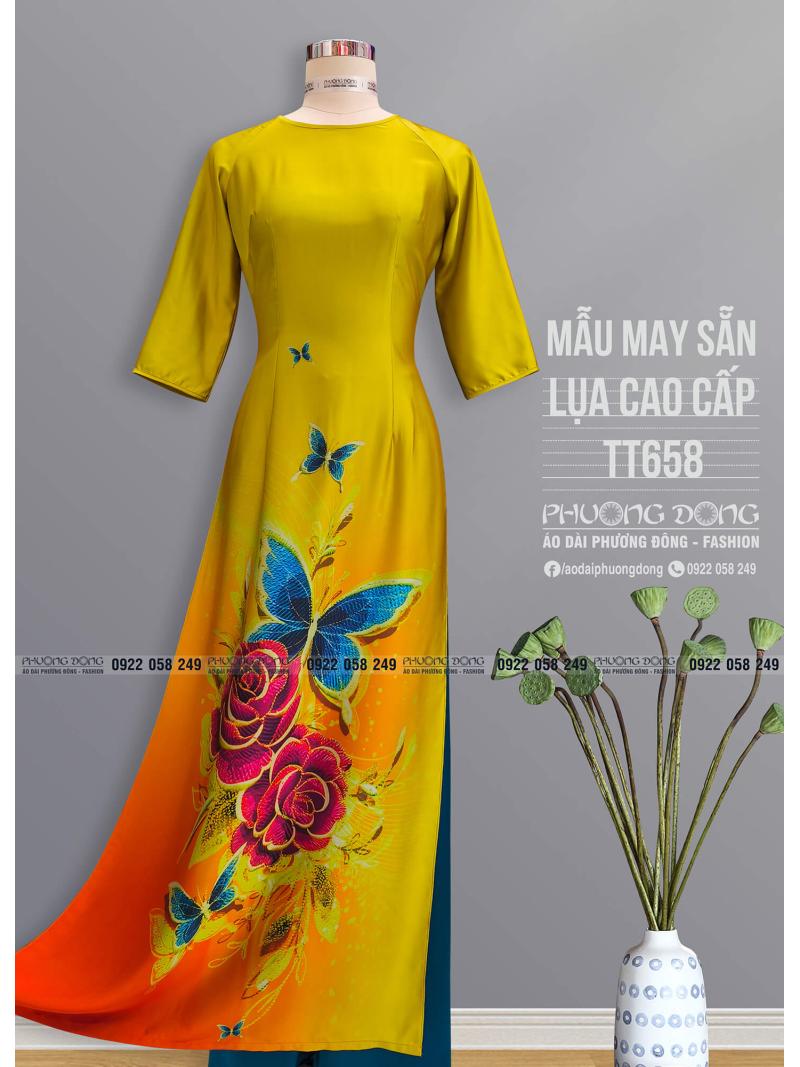 Áo Dài Truyền Thống Lụa Cao Cấp TT658